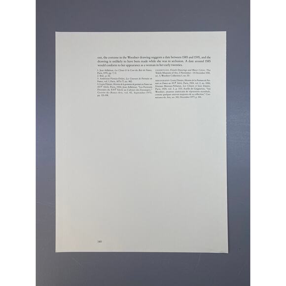 Francois Quesnel, Noblewoman, Drawing, Print, Bookplate, Art, ~ 240623-WH 595 - Picture 3 of 3